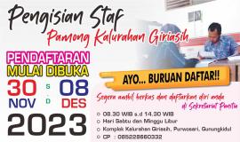 INFO PENDAFTARAN STAF PAMONG KALURAHAN GIRIASIH